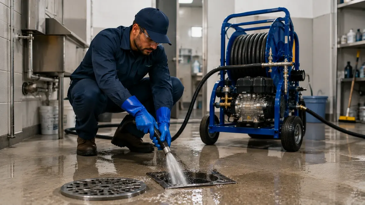 Floor Drain Hydro Jet Cleaning in Claremont