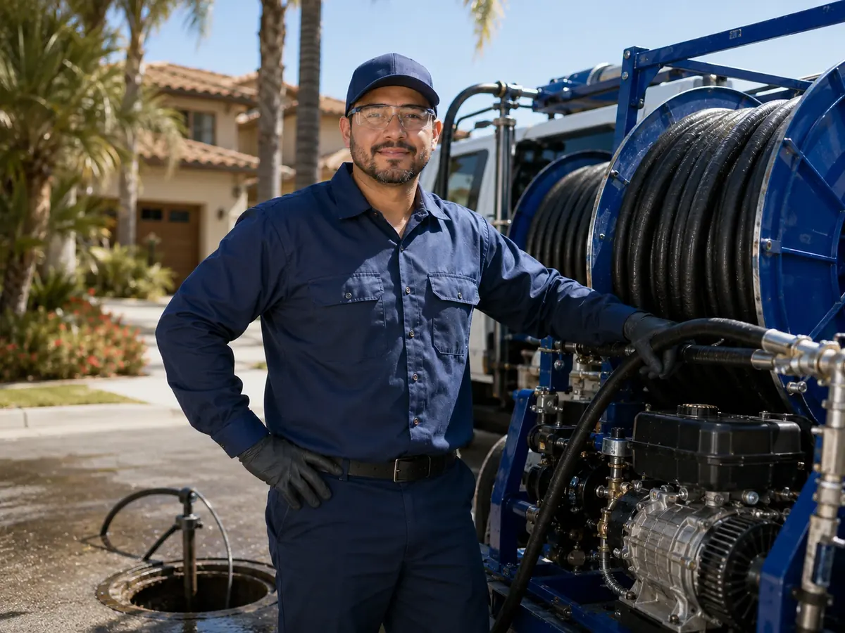 Hydro jet sewer cleaning in Claremont
