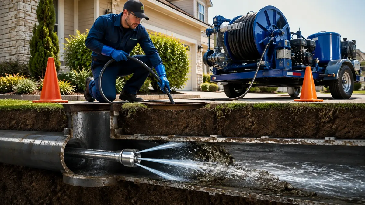 Main Sewer Line Hydro Jet Cleaning in Claremont