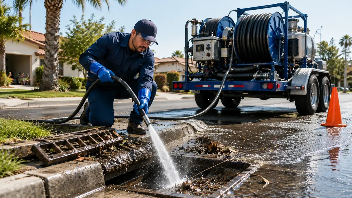 Storm Drain Hydro Jet Cleaning in Claremont